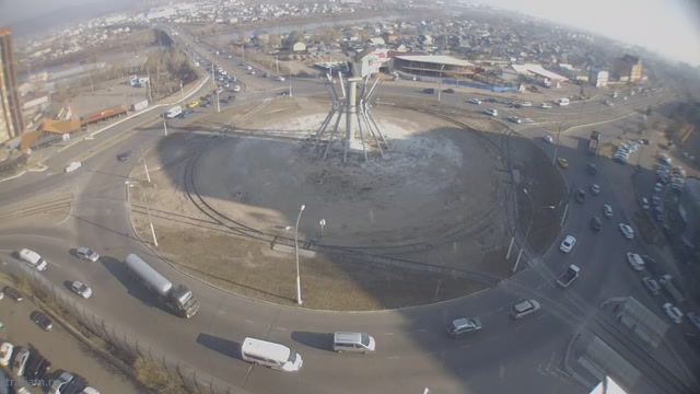 Веб камера Улан-Удэ Скульптура Беркут на кольце пр. Автомобилистов